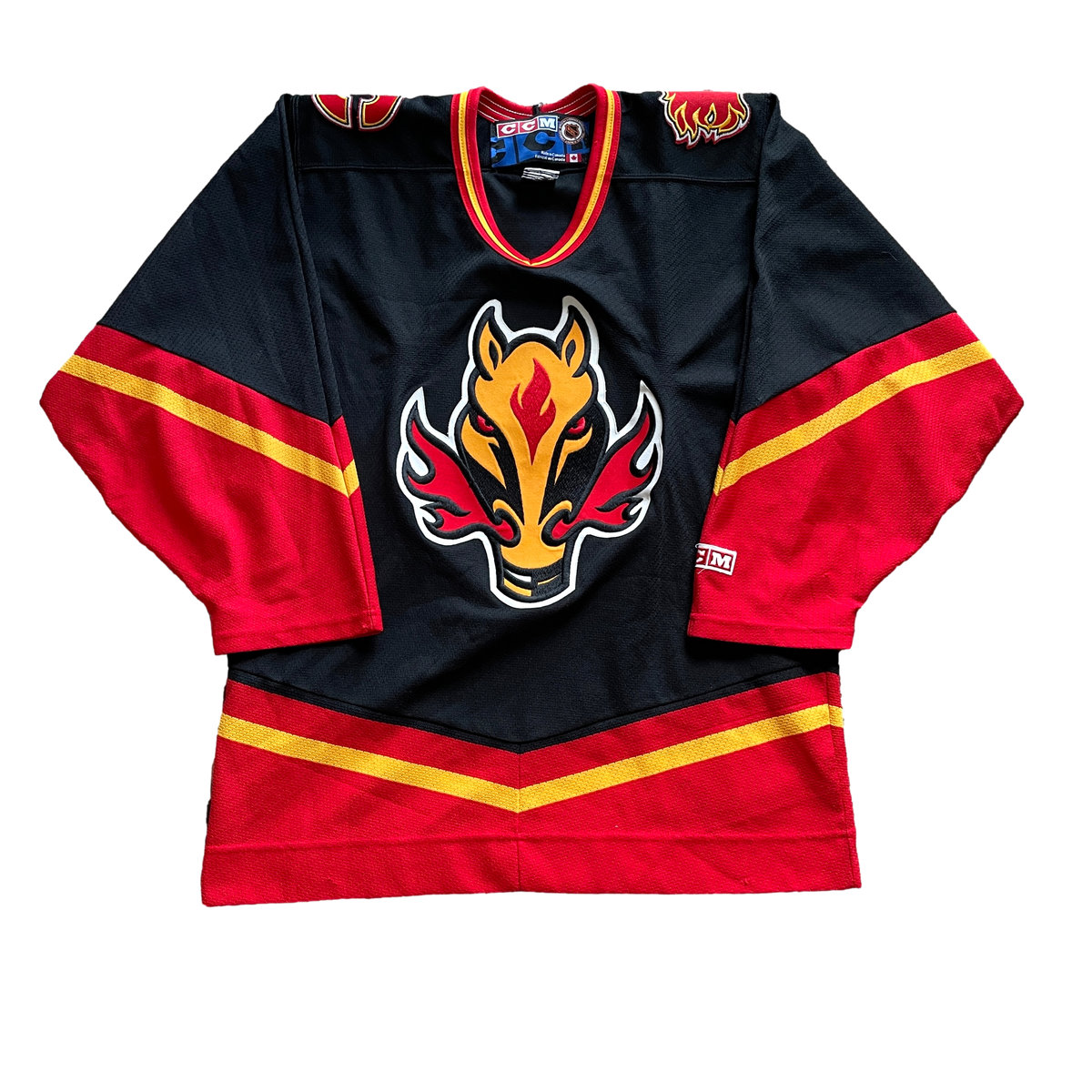 Vintage Calgary Flames NHL Hockey Jersey M Slapshot Vintage