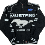 Vintage Jeff Hamilton Ford Mustang Racing NASCAR Jacket (S)