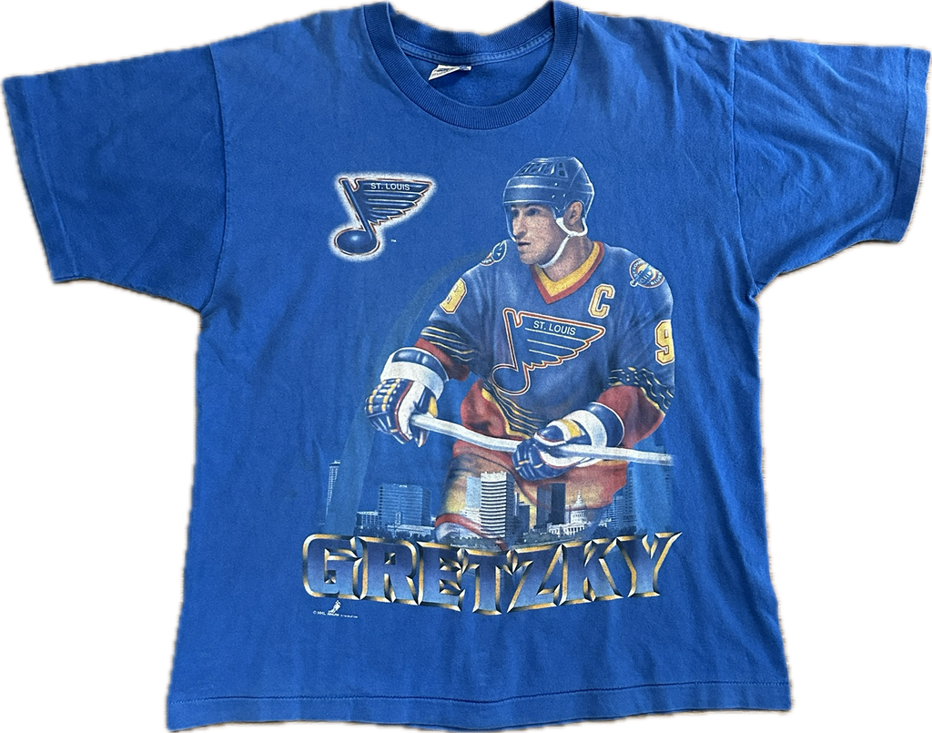 Vintage Wayne Gretzky St Louis Blues NHL Hockey T-Shirt (L)