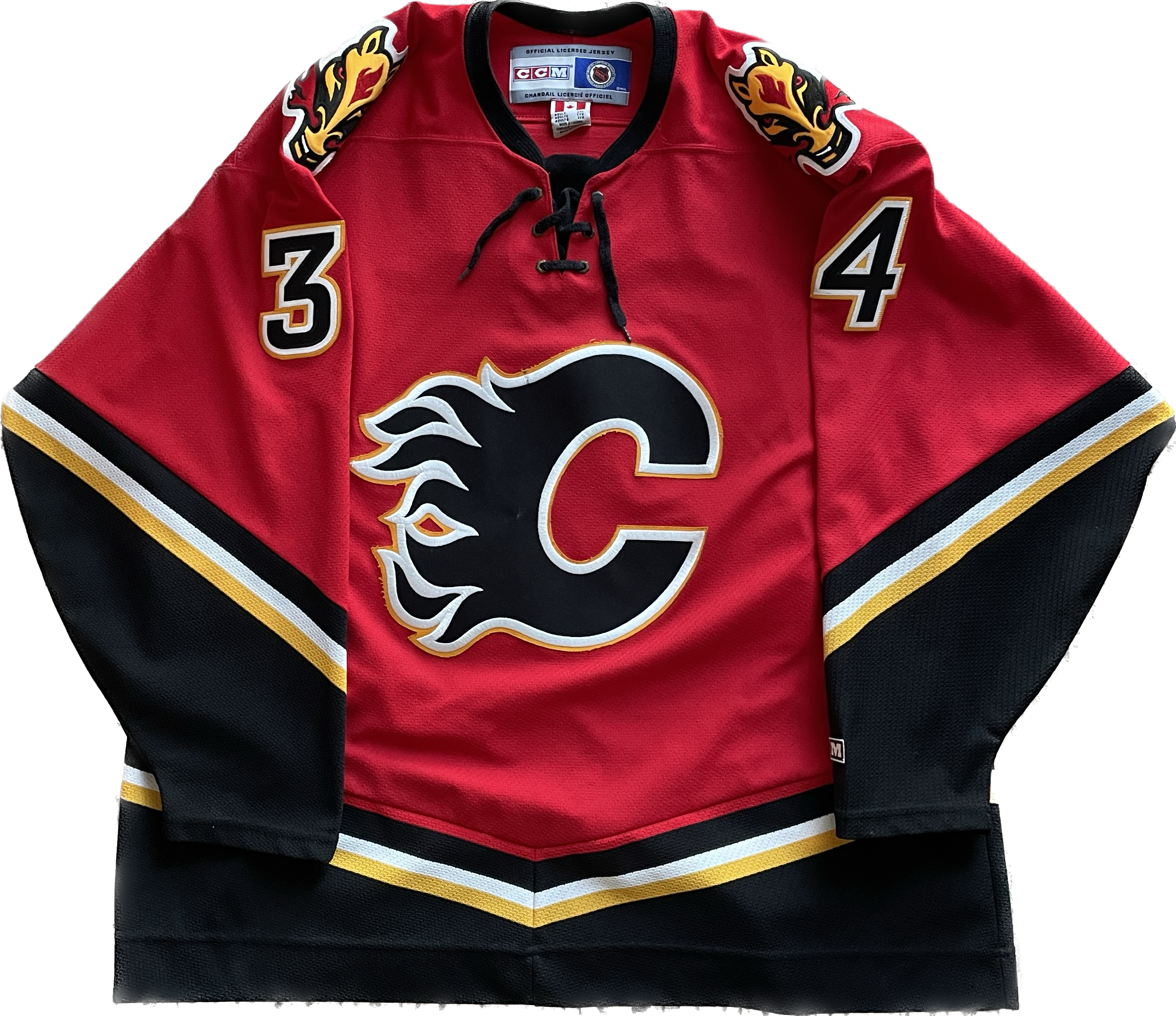 Vintage Calgary Flames NHL Hockey Jersey (XXL)