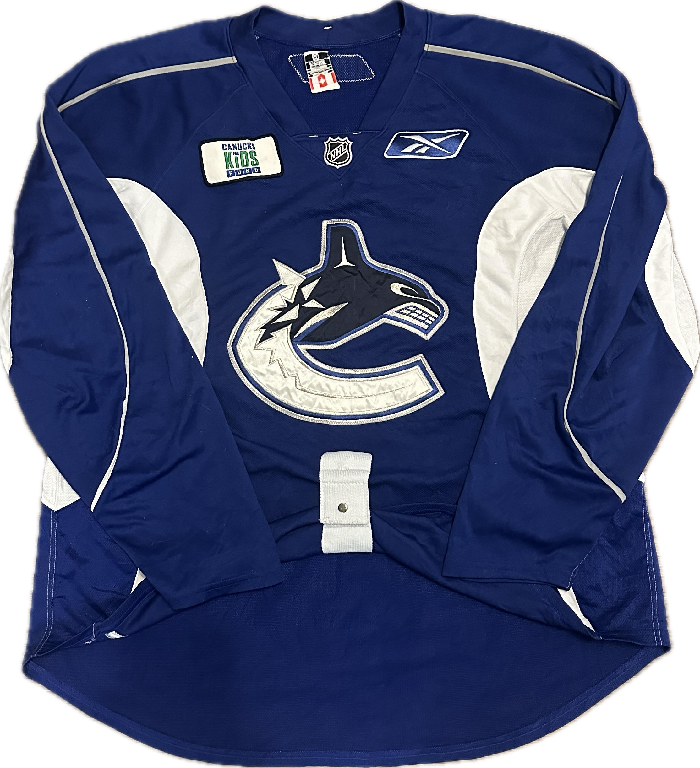 Vancouver Canucks Practice Worn NHL Hockey Jersey (60)