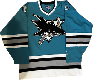 Vintage San Jose Sharks NHL Hockey Jersey M Slapshot Vintage