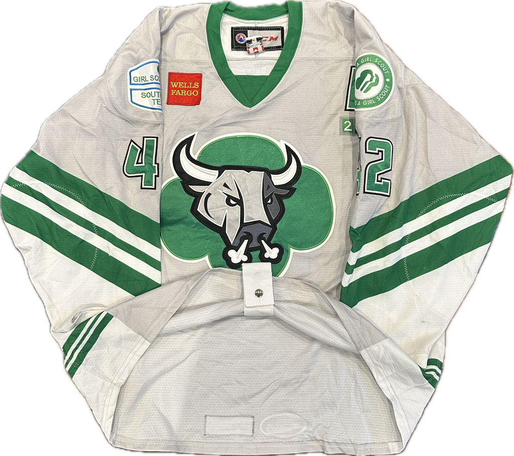 San Antonio Rampage AHL St Patrick's Day Game Worn Hockey Jersey (56)