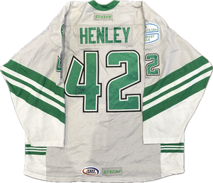 San Antonio Rampage AHL St Patrick's Day Game Worn Hockey Jersey (56)