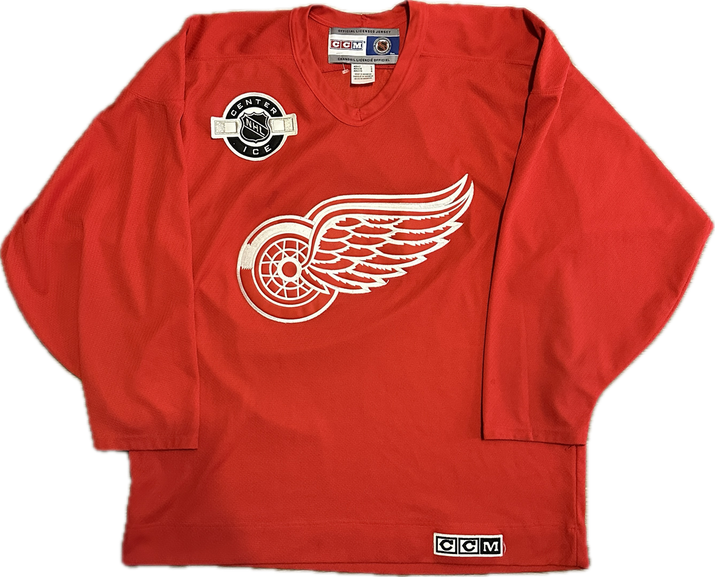 Vintage Detroit Red Wings NHL Hockey Training Jersey (M)