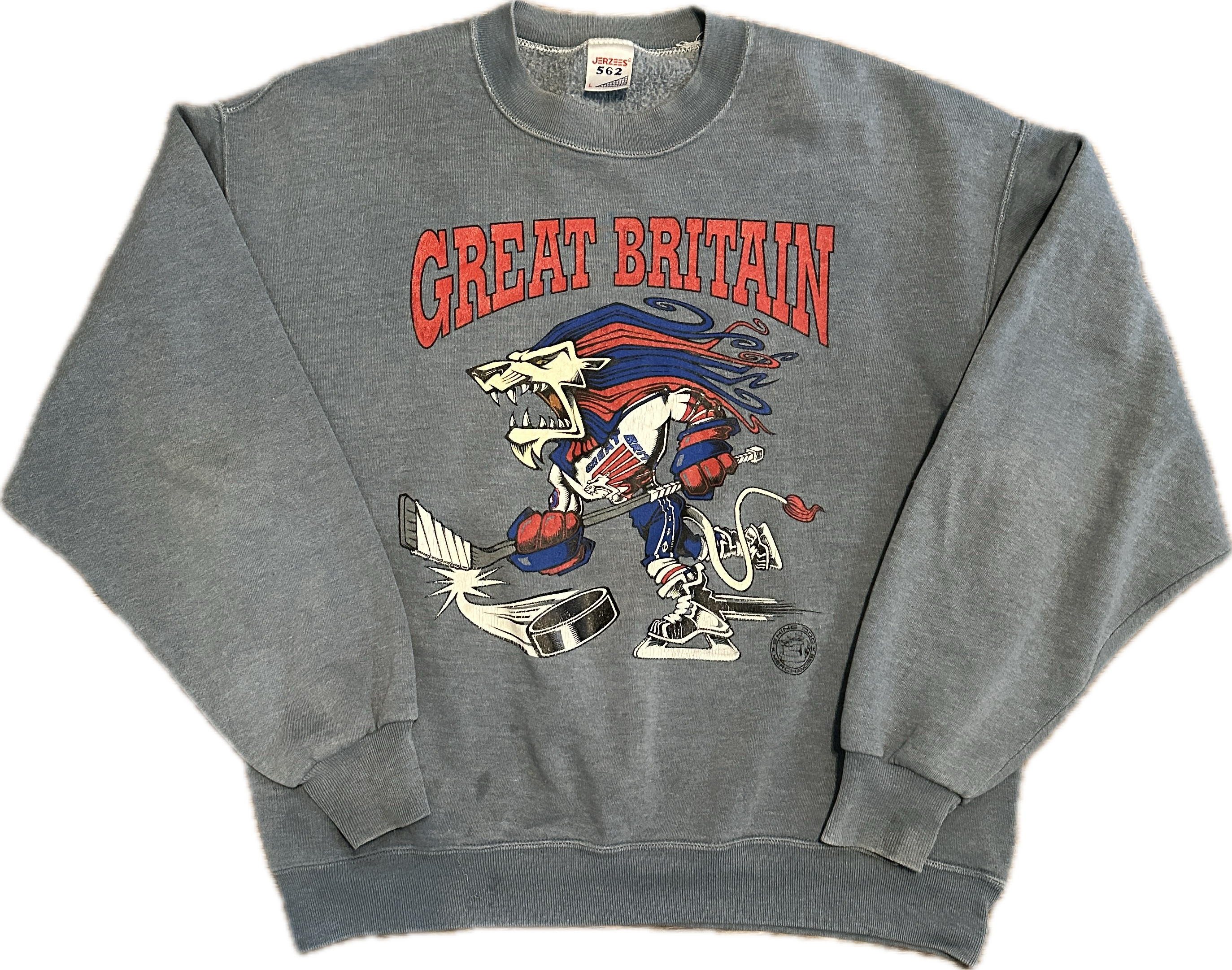 Vintage Great Britain Ice Hockey IIHF Sweatshirt (L)