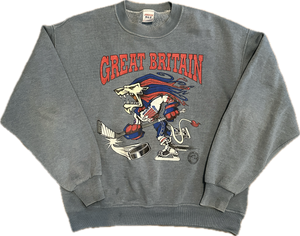 Vintage Great Britain Ice Hockey IIHF Sweatshirt (L)