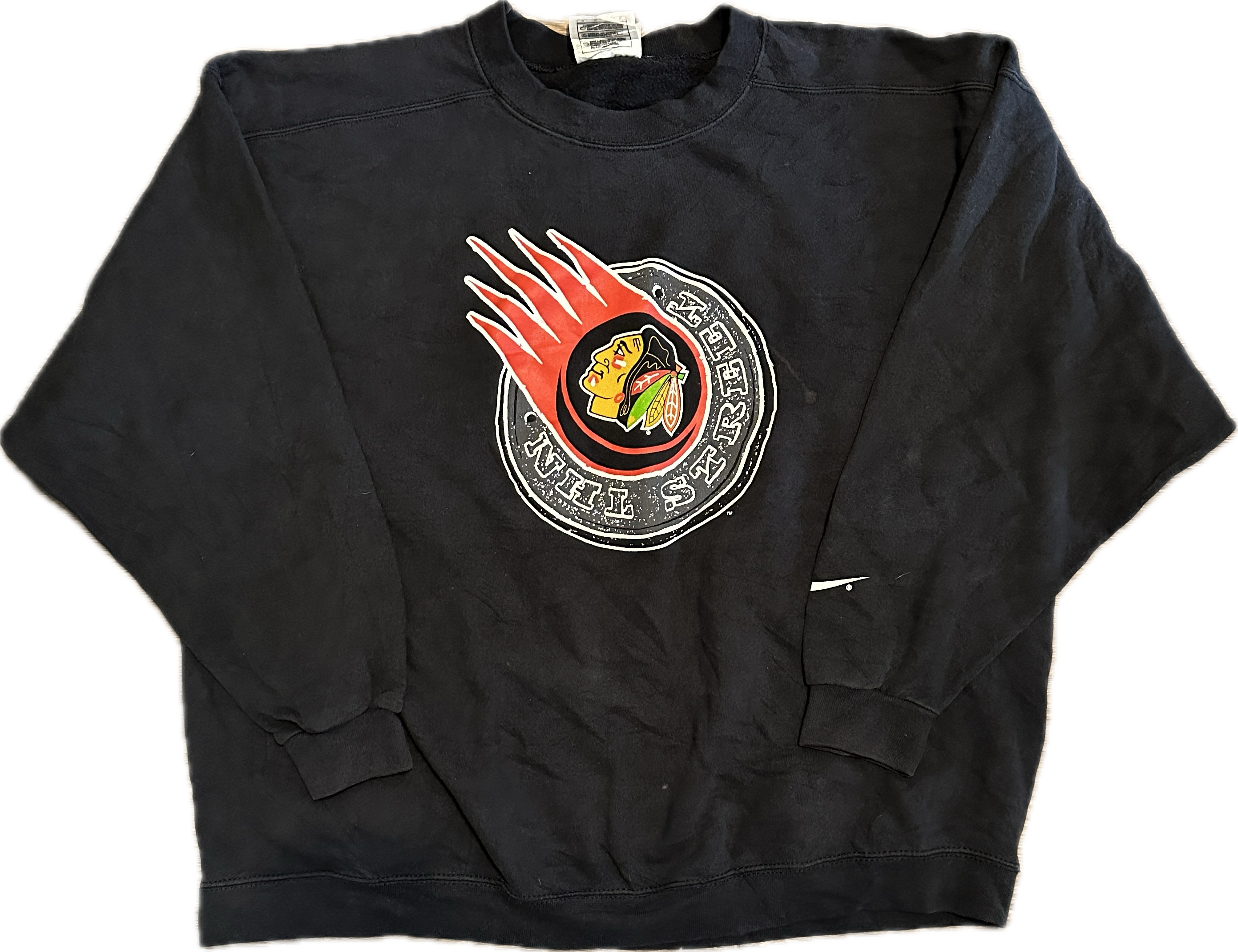 Vintage Chicago Blackhawks Street Hockey NHL Sweatshirt (XL)