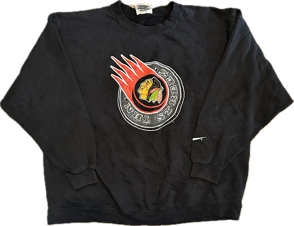 Vintage Chicago Blackhawks Street Hockey NHL Sweatshirt (XL)