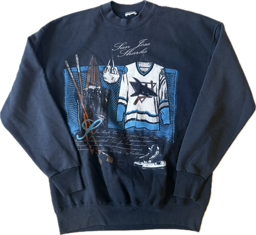 Vintage San Jose Sharks NHL Hockey Sweatshirt (M)