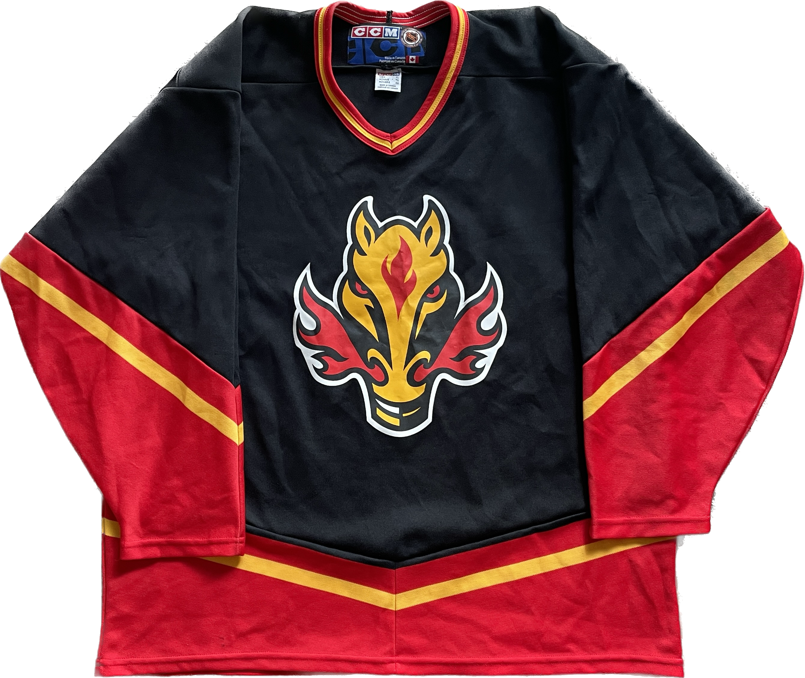 Vintage Calgary Flames NHL Hockey Jersey (XL)