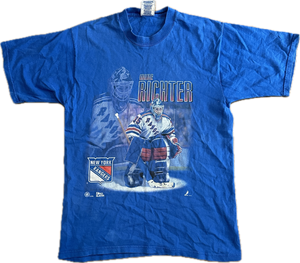 Vintage New York Rangers Mike Richter NHL Hockey T Shirt (S)