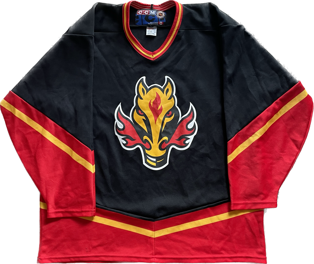 Vintage Calgary Flames NHL Hockey Jersey (XL)