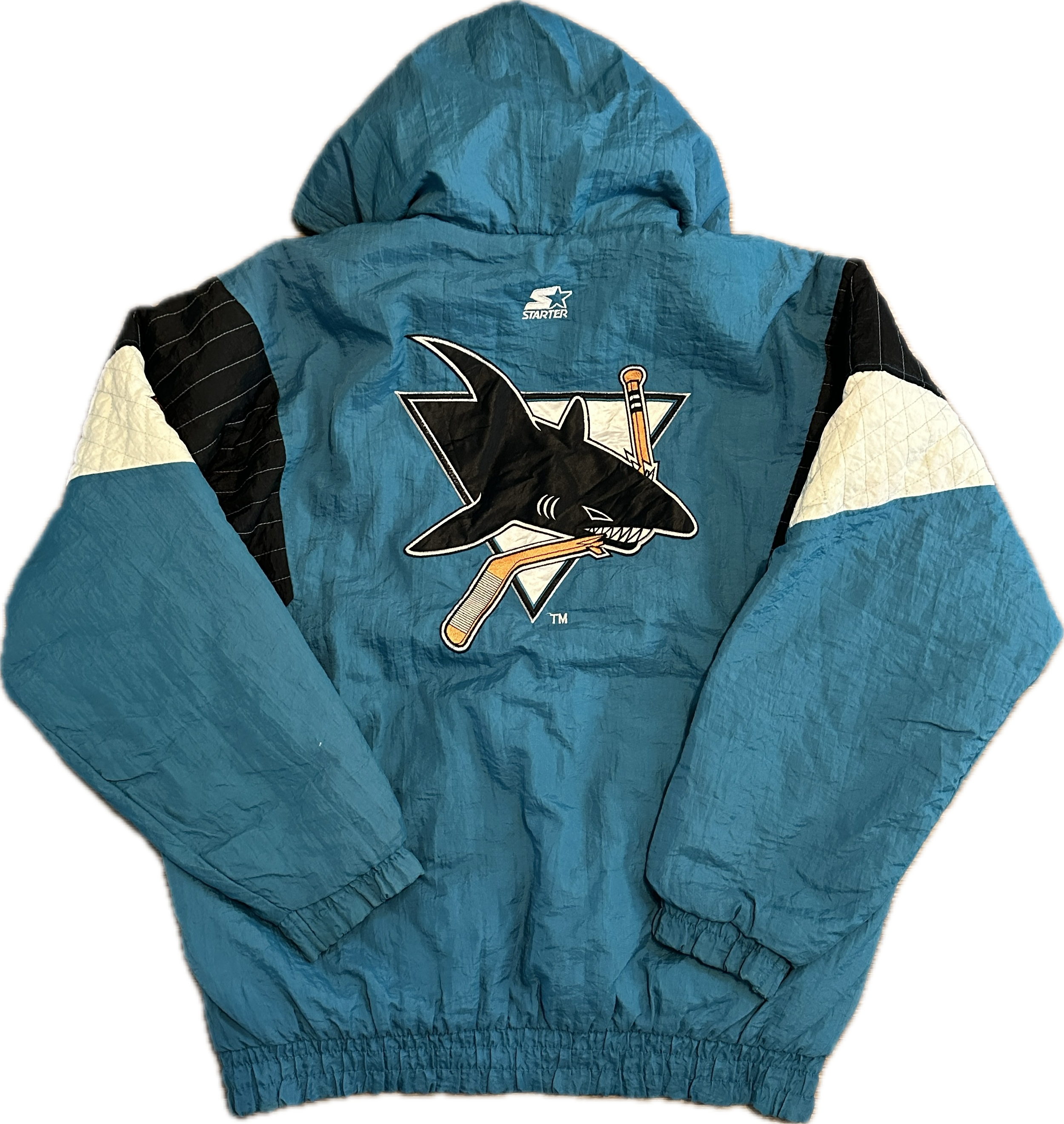 Vintage San Jose Sharks NHL Hockey Starter Jacket (L)