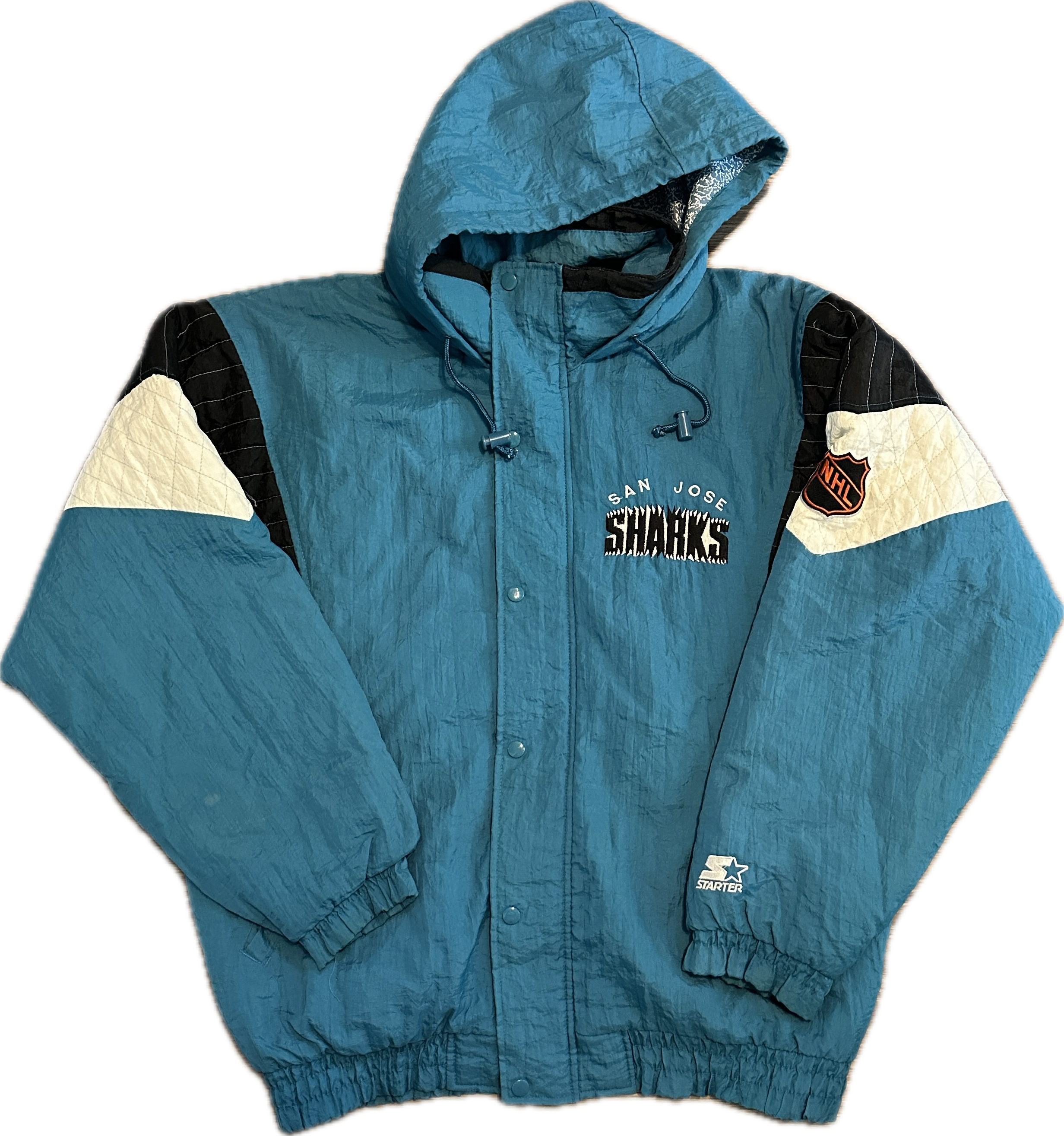 Vintage San Jose Sharks NHL Hockey Starter Jacket (L)