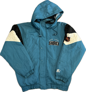 Vintage San Jose Sharks NHL Hockey Starter Jacket (L)