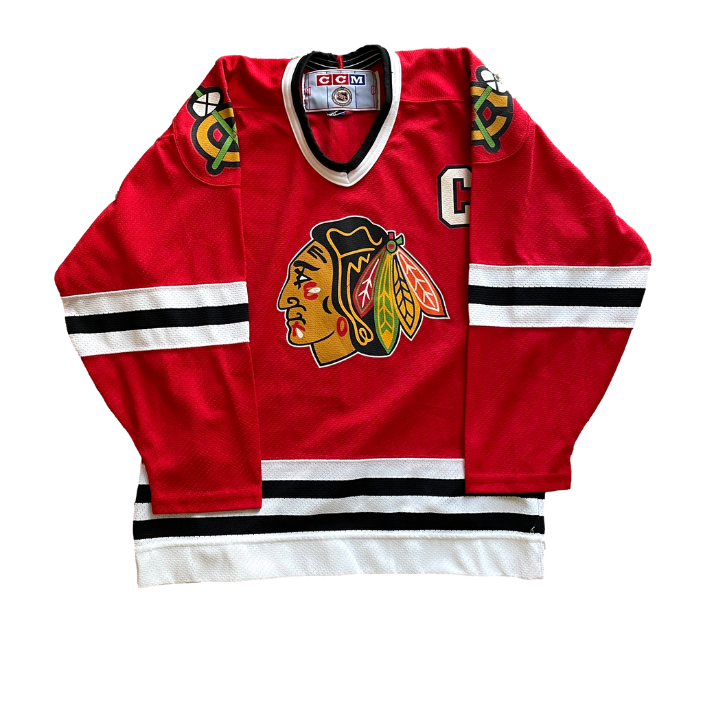 Vintage Chicago Blackhawks NHL Hockey Jersey (Y XL)