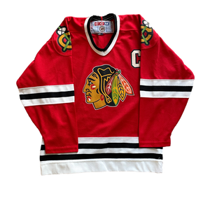 Blackhawks jersey youth outlet xl