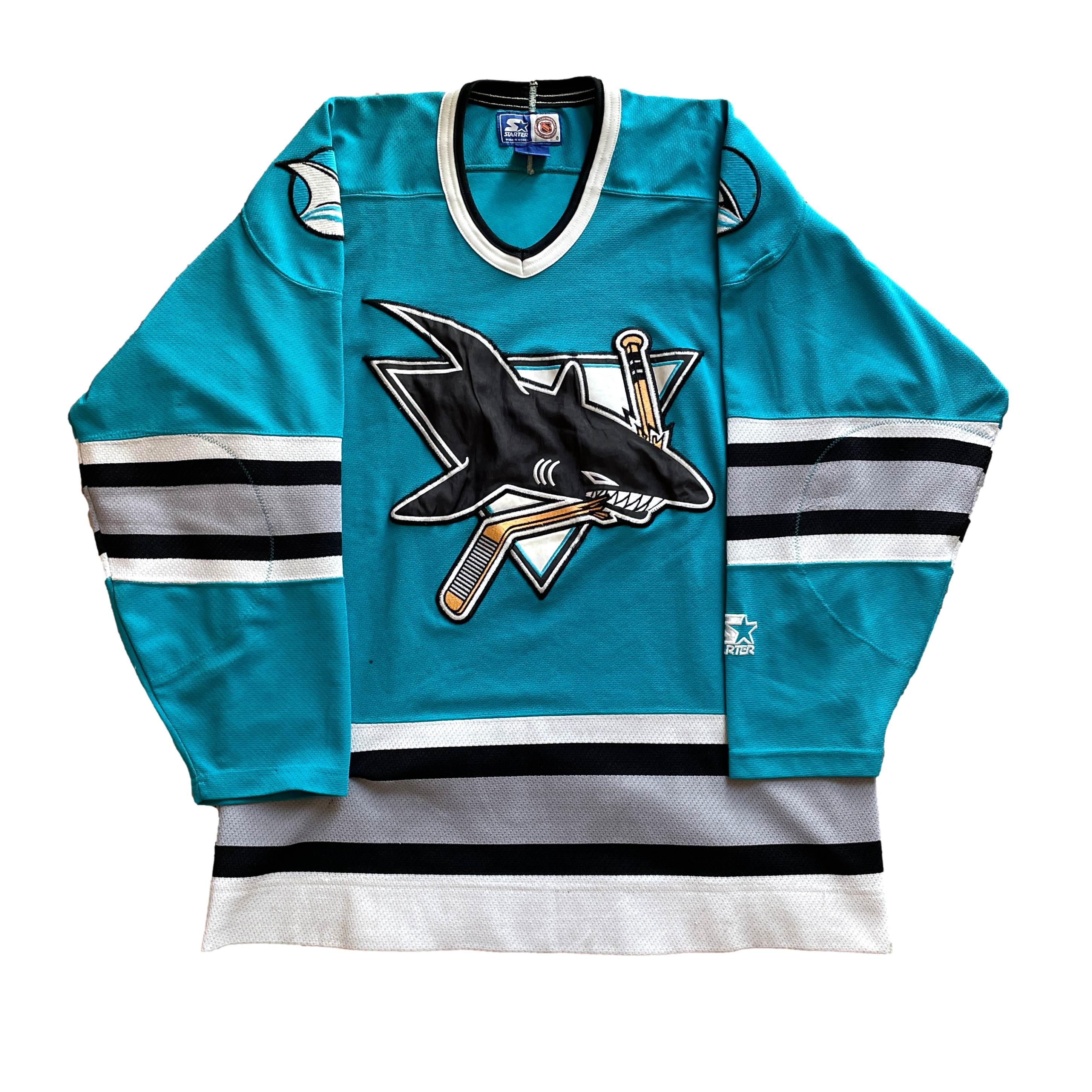 Vintage San Jose Sharks NHL Hockey Jersey (L)