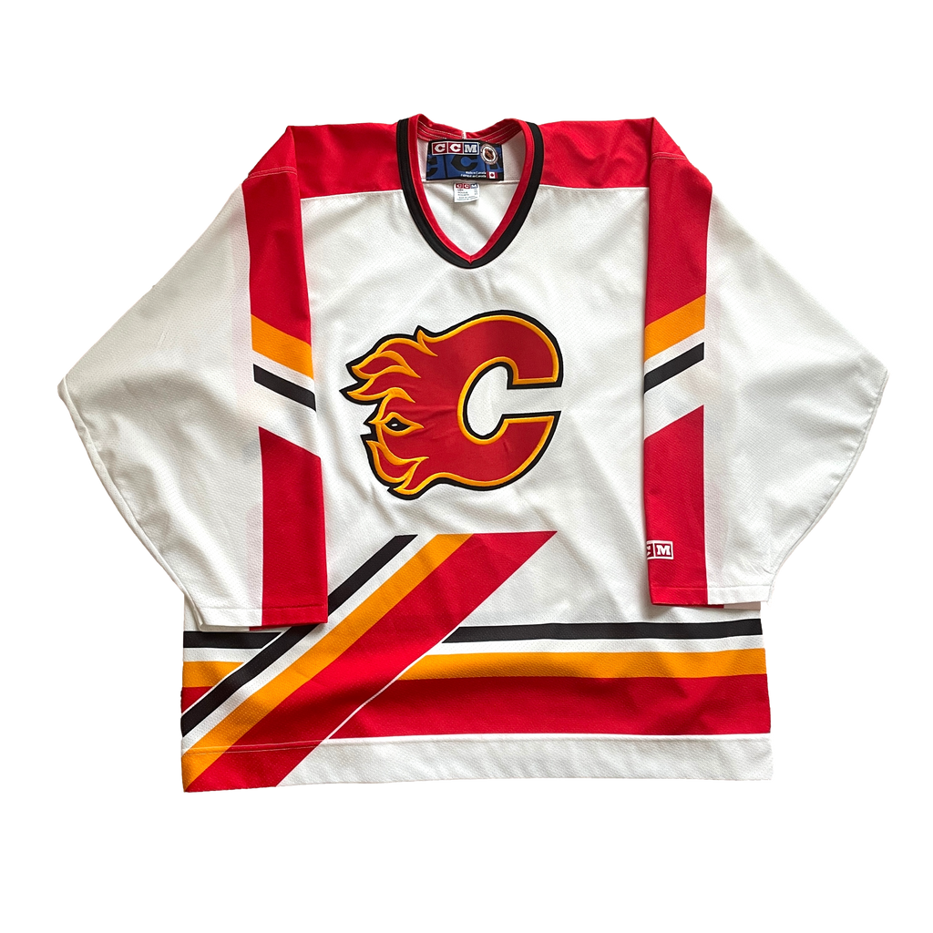 Vintage Calgary Flames NHL Hockey Jersey (XL)