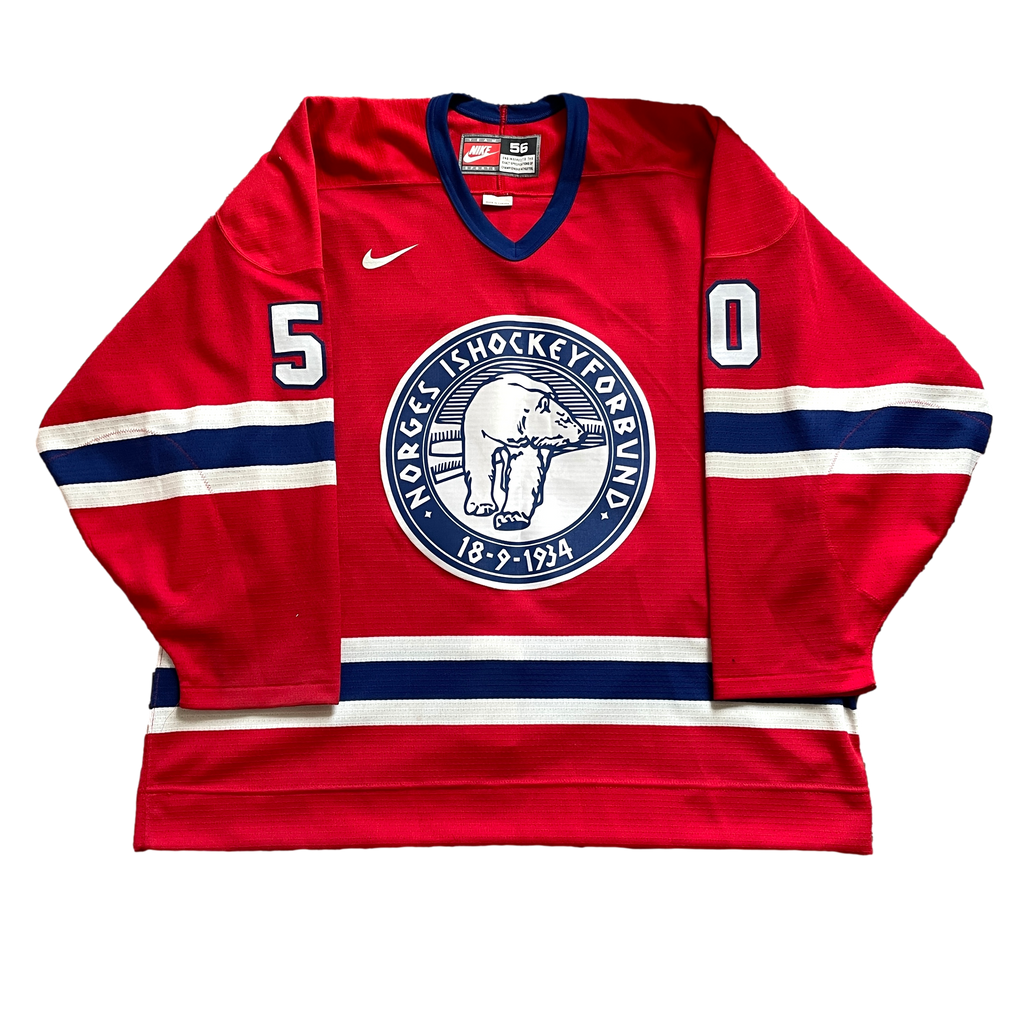 Vintage Norway IIHF Hockey Jersey (56)